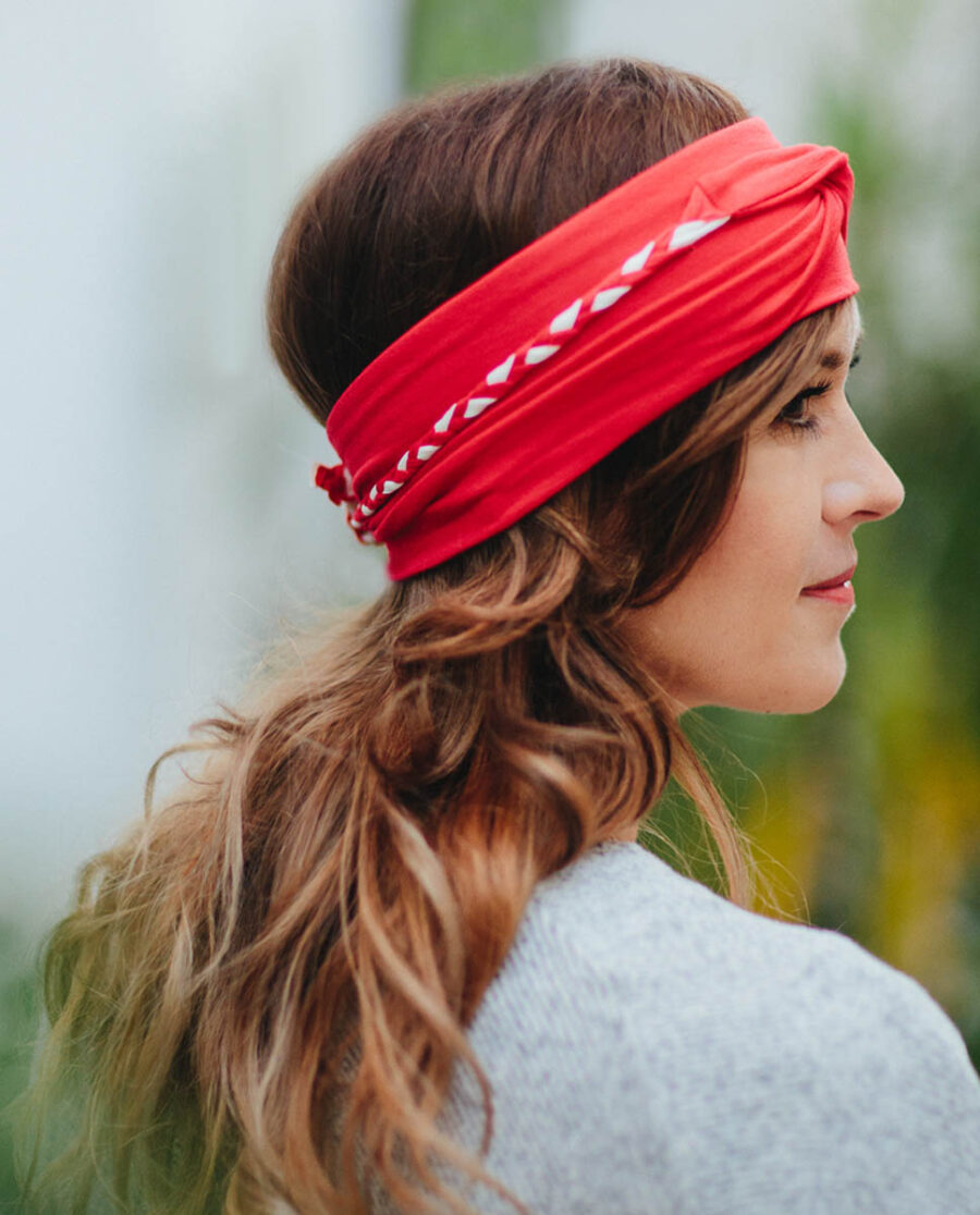 turbante city multiway rojo turbandu diadema cinta de pelo turbantes diadema mujer accesorios de moda