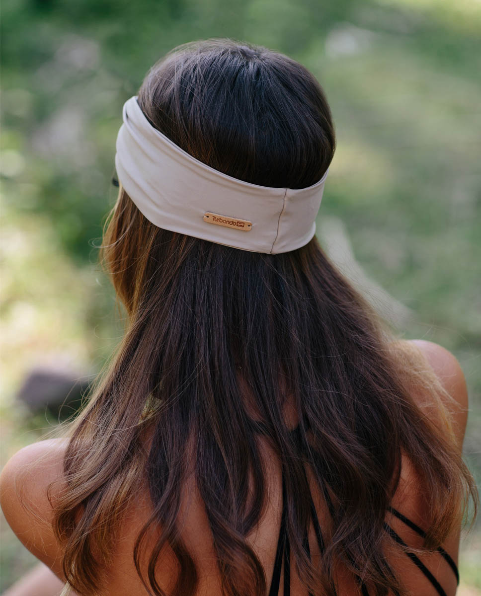turbante basico simple beige turbandu diadema cinta de pelo turbantes mujer accesorios de moda