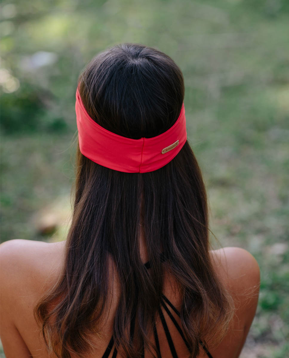 turbante basico simple rojo turbandu diadema cinta de pelo turbantes mujer accesorios de moda